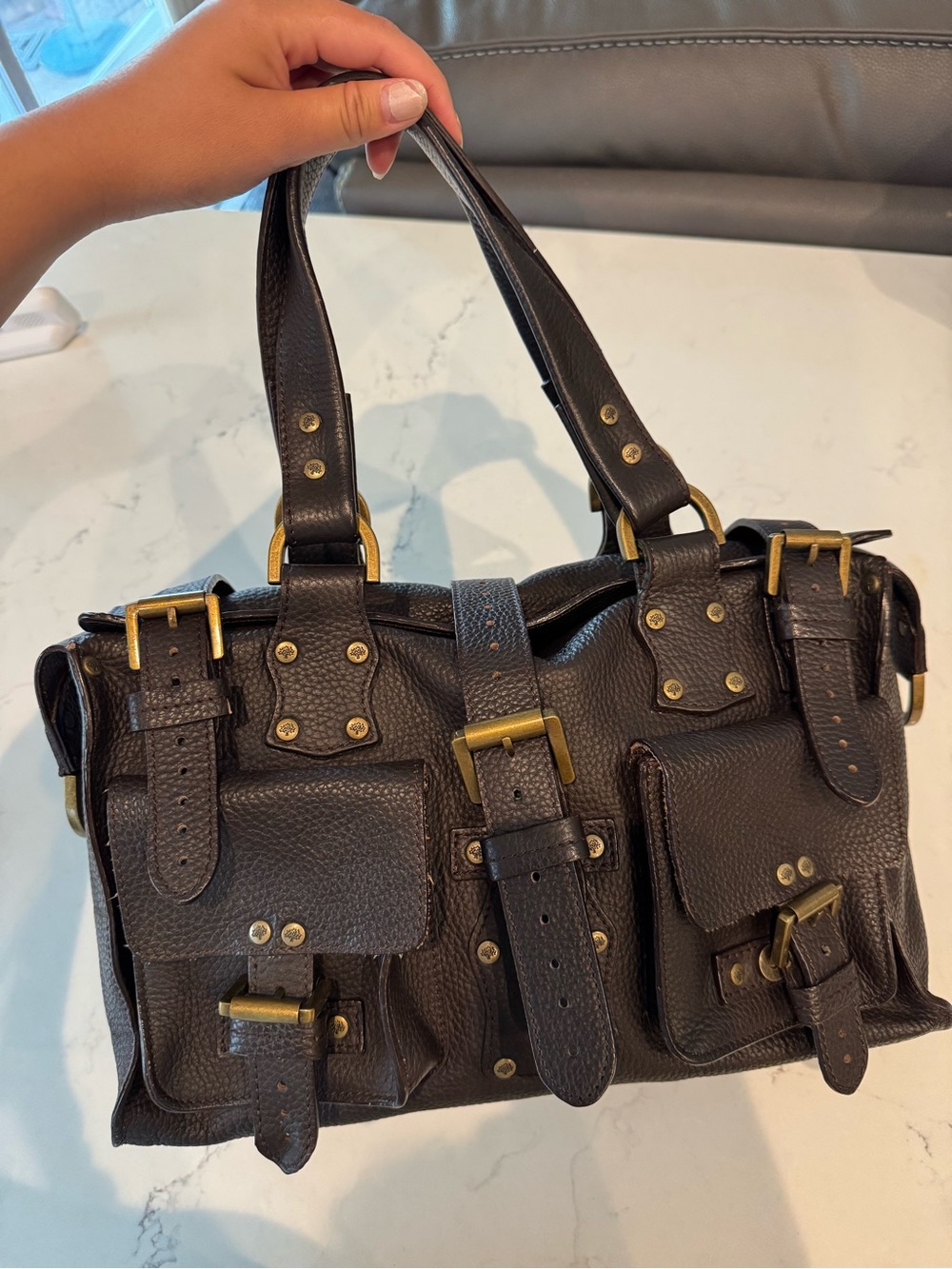 Vintage Mulberry Large Roxanne Darwin Leather in Brown